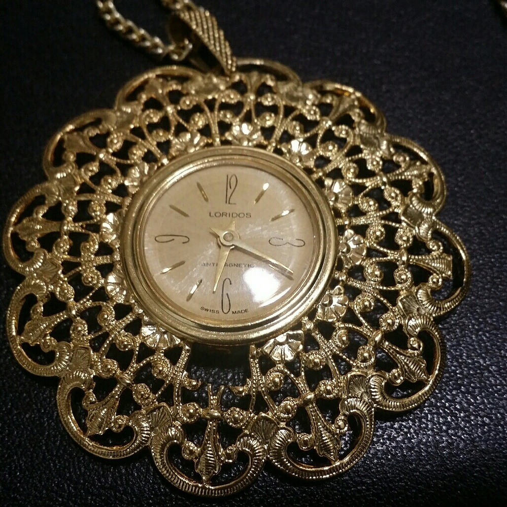 Loridos  watch  pendant necklace